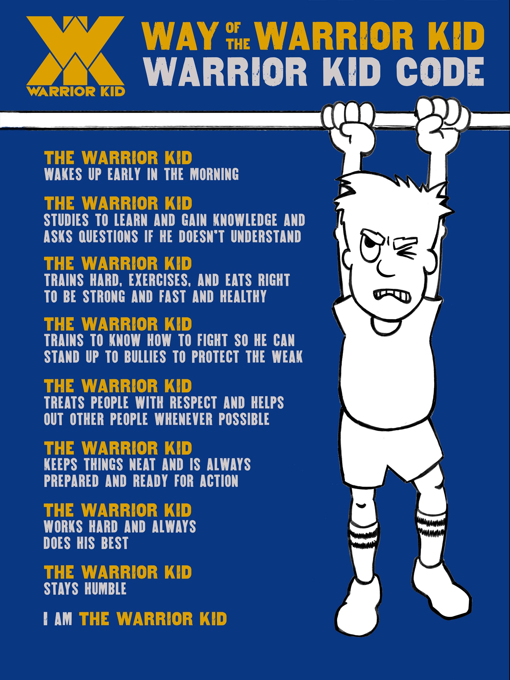Warrior Kid Code Poster 24 x 32